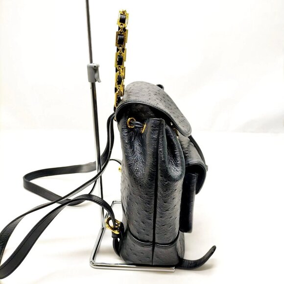 VERSACE BackPack Bag Black Leather mon-319-091525 - Picture 4 of 16